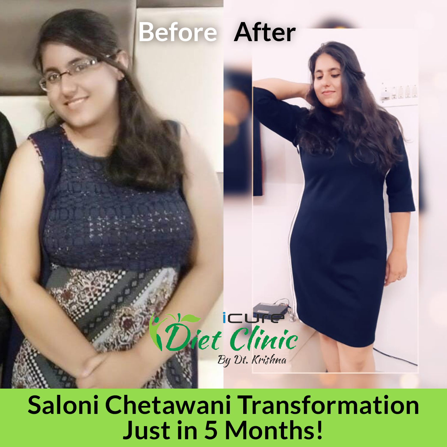 Saloni Chetawani transformation in 5 months